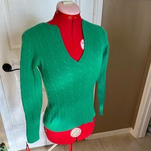 Ralph Lauren cropped cashmere cable-knit sweater